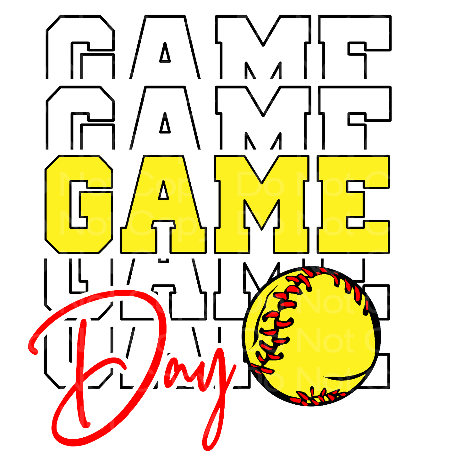 Game Day Softball Transfer Film 0306