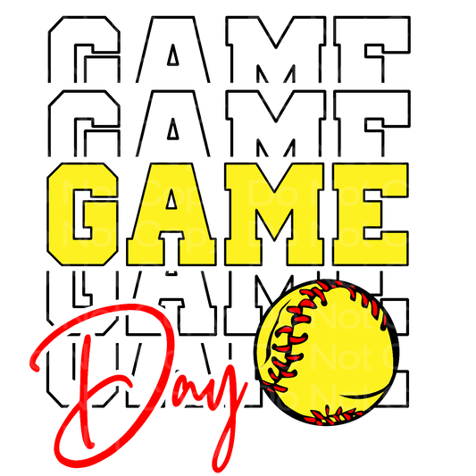 Game Day Softball Transfer Film 0306