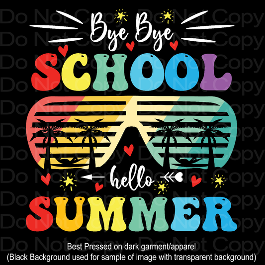 Bye bye school Shades Transfer Film 2205