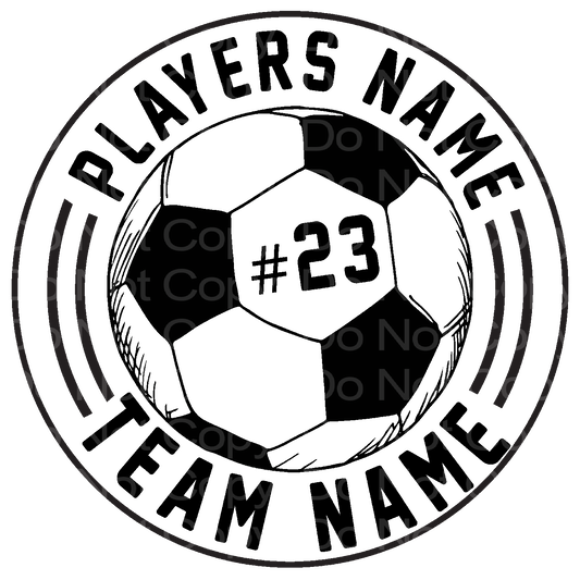 Customized it! Soccer Player Ball with Name and Number Transfer Film 5023