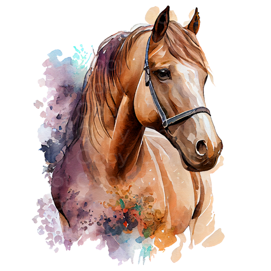 Watercolor Horse Transfer Film 484