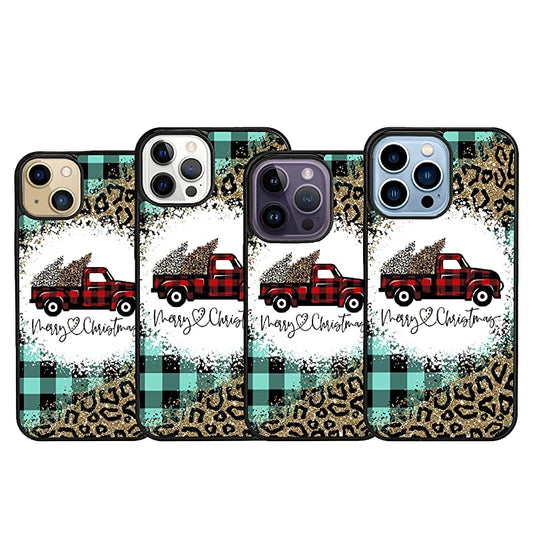 Teal Christmas Truck iPhone Galaxy Slim Case