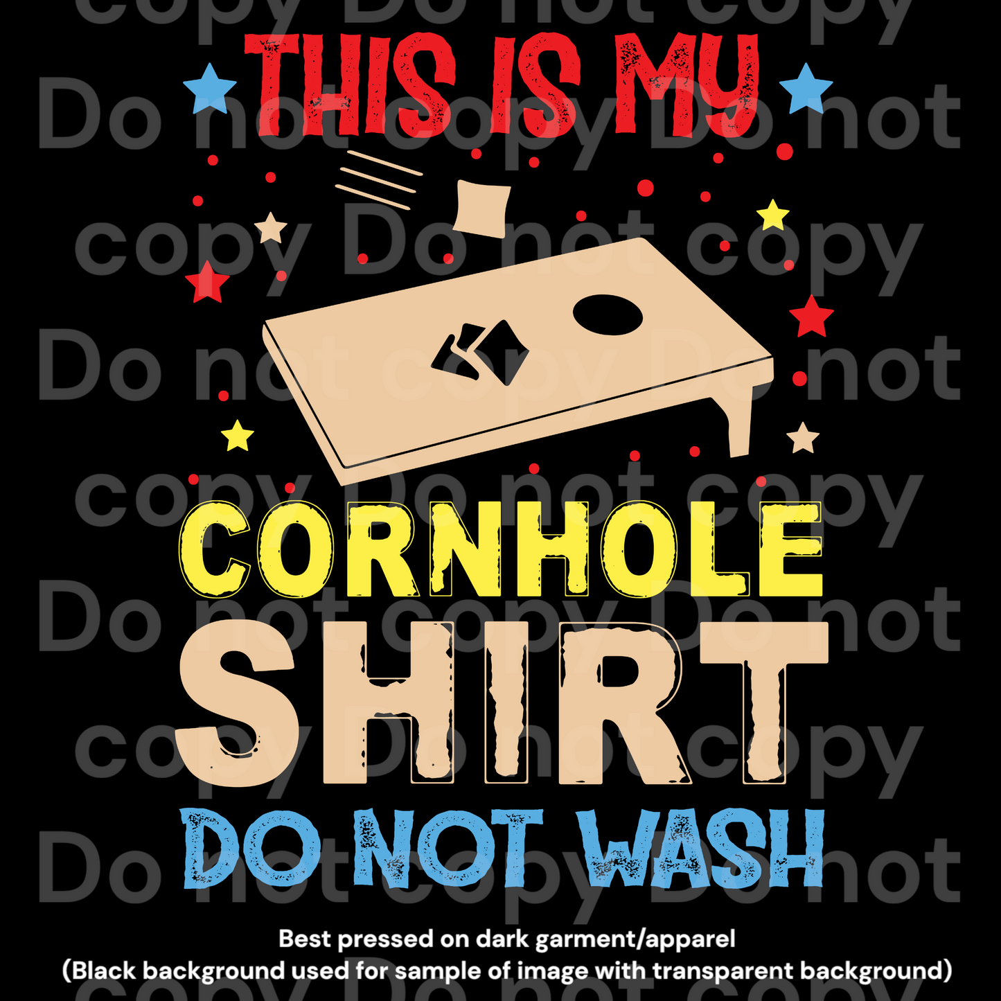 Corn hole shirt Transfer Film 1705