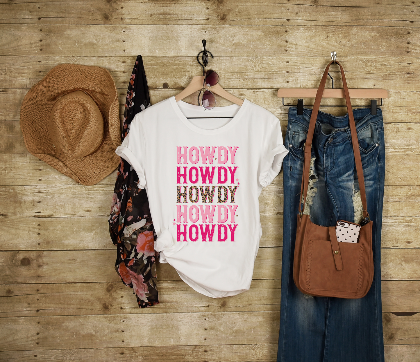 Howdy repeat Adult Cotton T-shirt