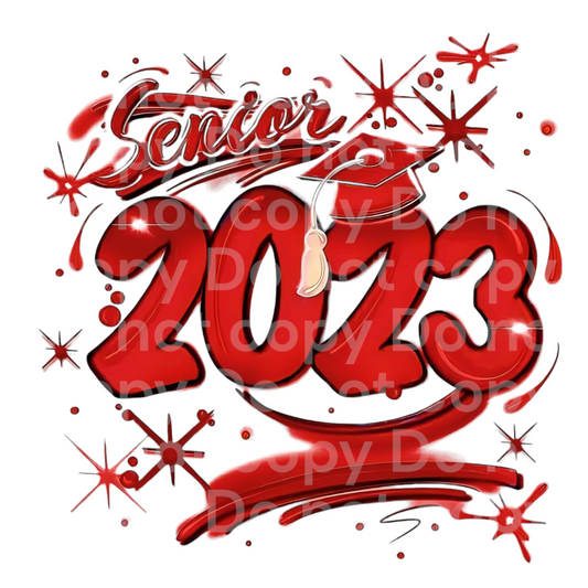 Airbrush style Senior 2023 Transfer Film 2217