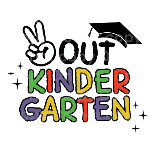 Peace out Kindergarten Transfer Film 2152