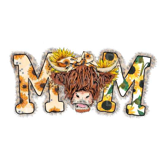 Sunflower Cow Mom Transfer Film 0429