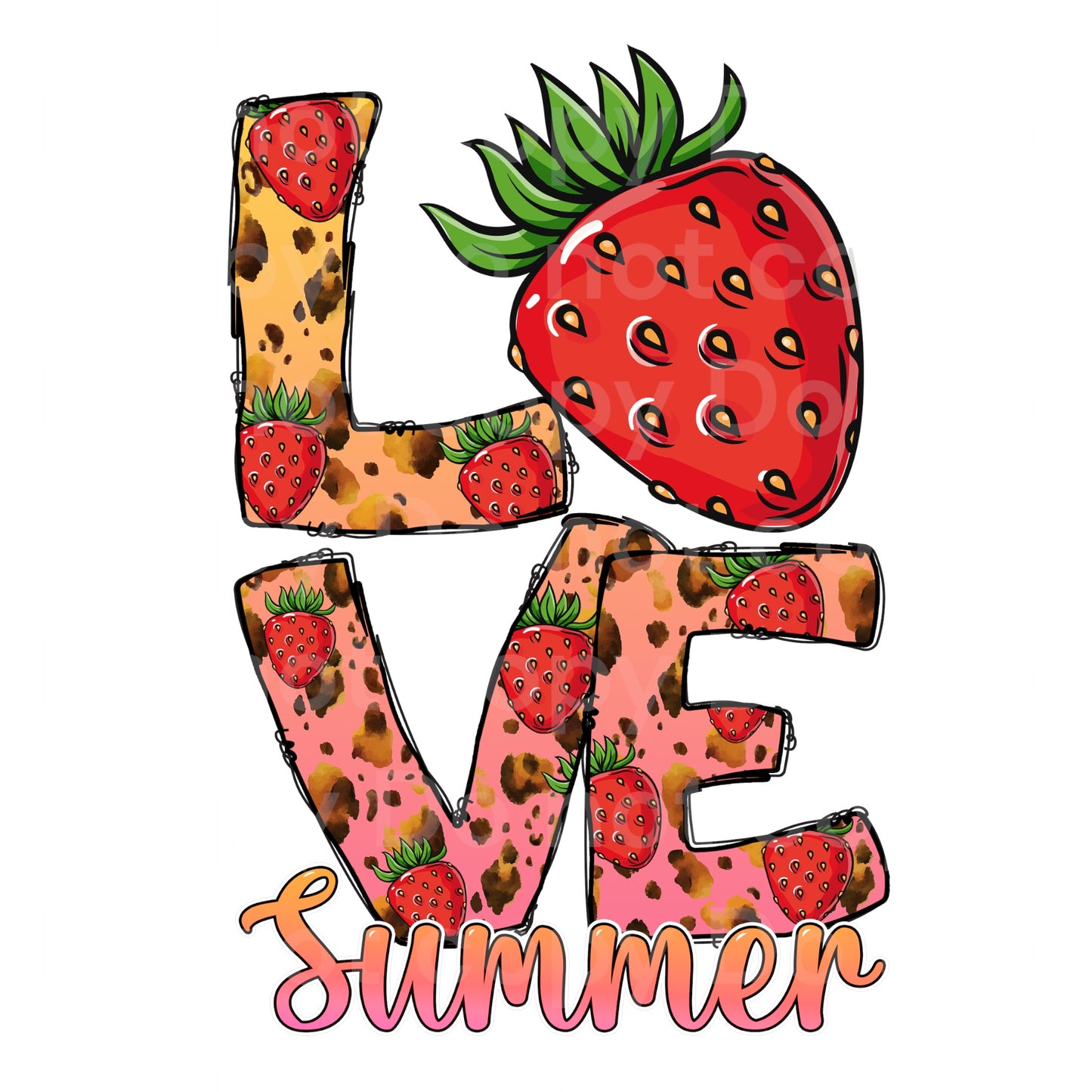 Strawberry Summer Love Transfer Film 1720