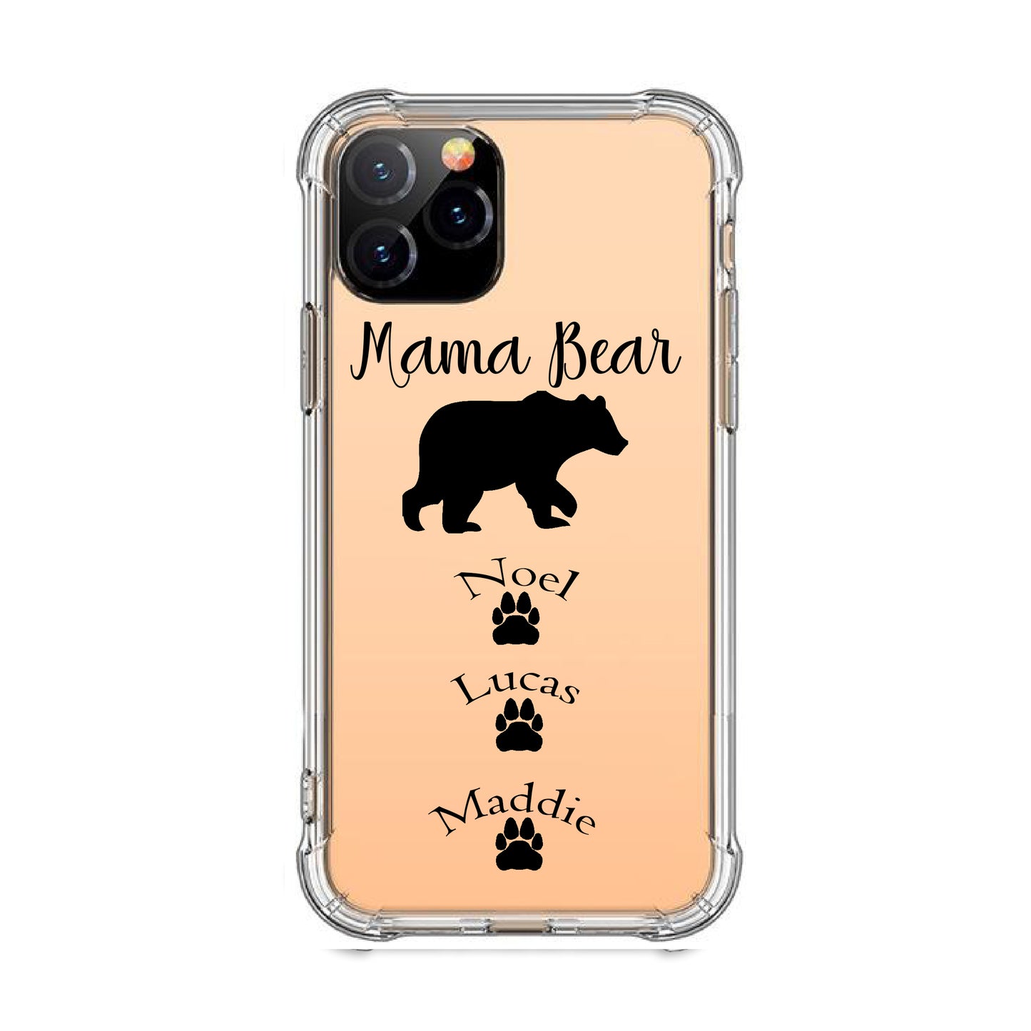 Mama Bear - 3 Cubs Clear Bumper Case