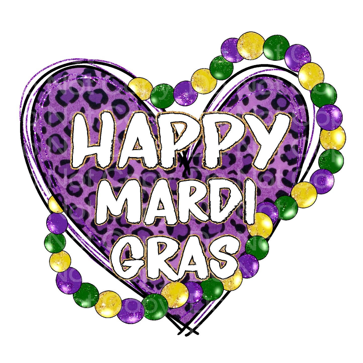 Happy Mardi Gras Transfer Film 2016