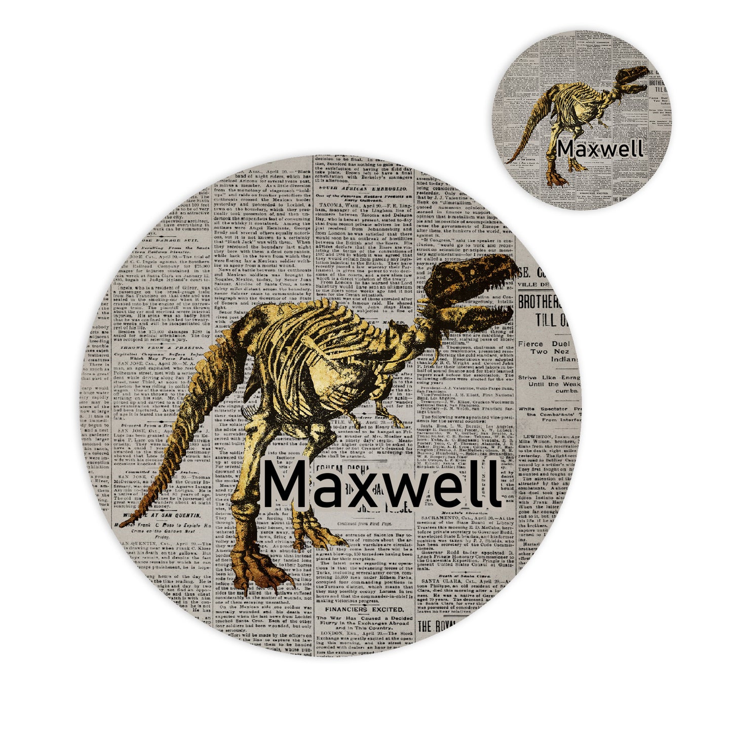 Personalized Vintage Dinosaur Mouse Pad